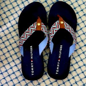 Tommy Hilfiger flip flops.